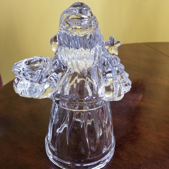 BEAUTIFUL VINTAGE IMPERIAL CRYSTAL VINTAGE SANTA CLAUS CANDLEHOLDER - Picture 4 of 6